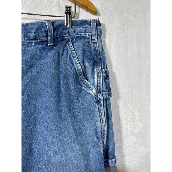Carhartt FR Jeans 38x32 Blue Denim Carpenter FR813 Fire Resistant 2112 Cat2 - Picture 5 of 14
